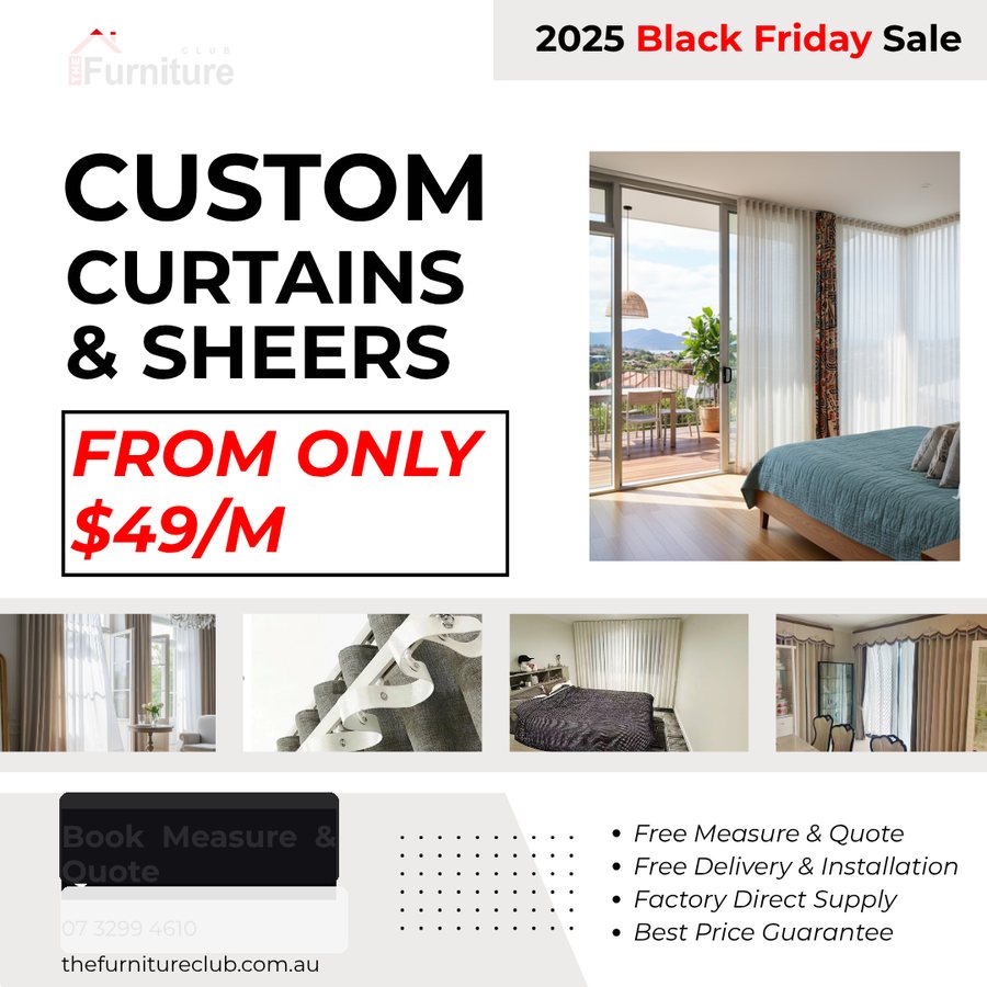 Redacted paid social ad creative for curtains