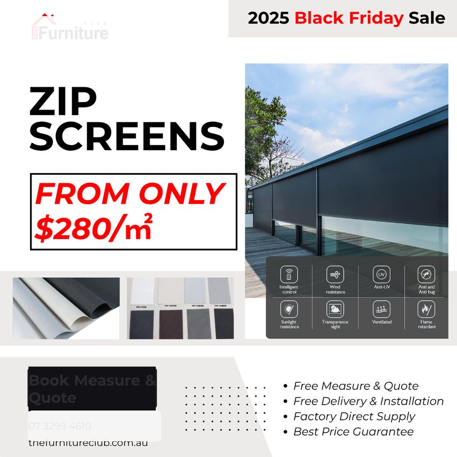 Redacted paid social ad creative for zip screens