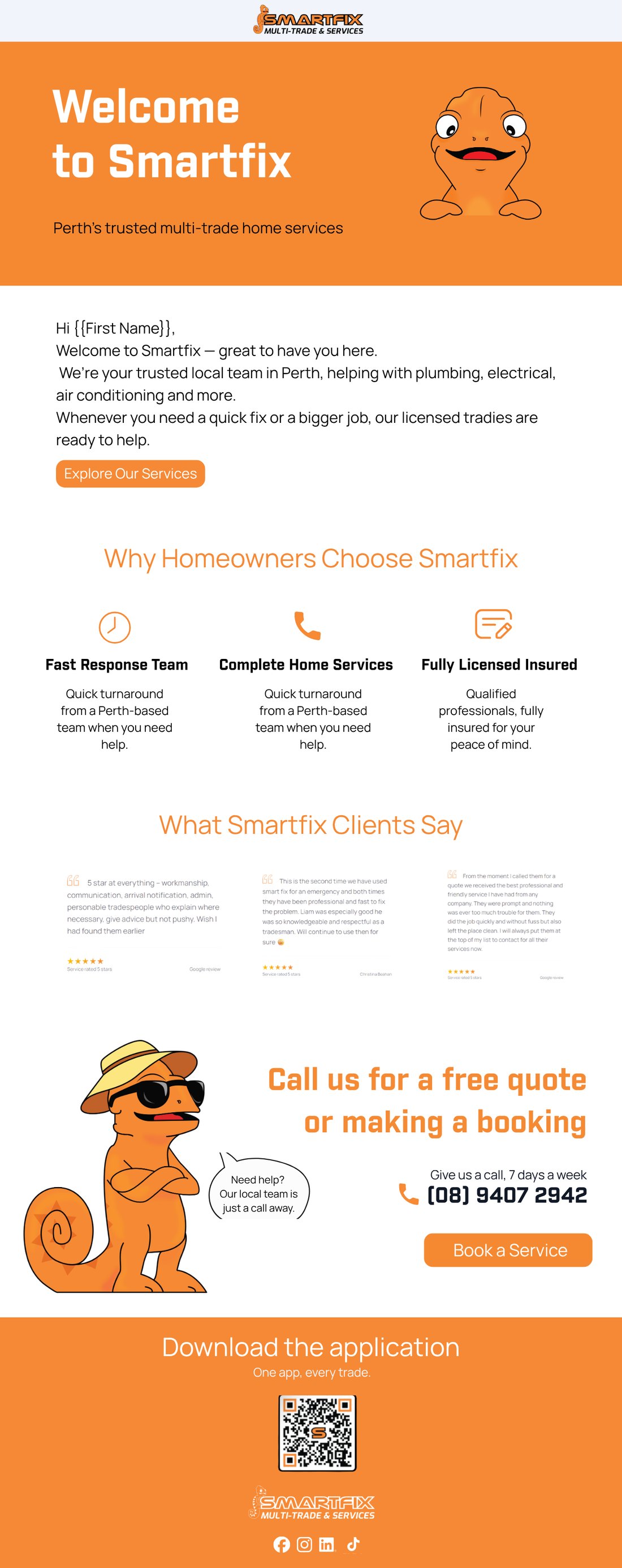 Smartfix regular email template preview
